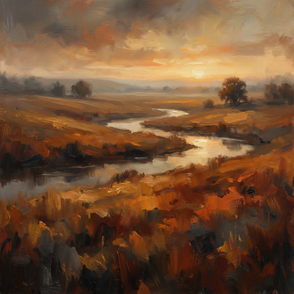 East Texas landscape at golden hour